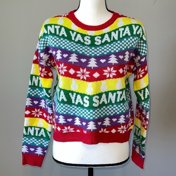 Santa Christmas Sweater
Women's Size M Holiday Pullover Colorful Festive Party - Picture 11 of 14